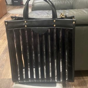 Black bag with strap.